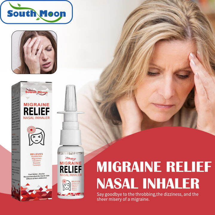 South Moon Migraine Relief Nasal Inhaler Headache Relief Nasal Spray ...