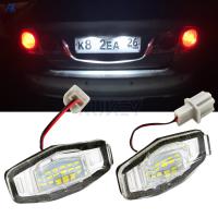 2Pcs ข้อผิดพลาดฟรี Xenon สีขาว LED ใบอนุญาตจำนวนแผ่นสำหรับ Acura MDX RL TL TSX ILX RDX Honda Accord Odyssey Pilot City Civic