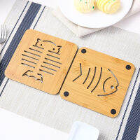 Wooden Insulation Pad Kitchen Square Animal Cartoon Placemat Creative Cute Coaster