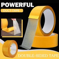 ✒ 1Roll 10/20M Double Sided Tape High Viscosity Grid Fiber Transparent Double Sided Tape Sticky Adhesive Fiber Mesh Tape