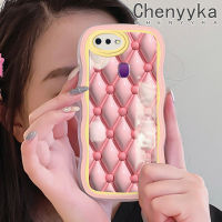 เคส Chenyyka สำหรับ OPPO F9 F9 Pro U1 Realme A7x 2 Pro 3D ลายการ์ตูนสีชมพูลายคลื่นขอบกันกระแทกแบบใสนิ่มเคสมือถือโปร่งใสลายกล้องถ่ายรูปที่สร้างสรรค์เคสซิลิกาเจลฝาครอบป้องกัน