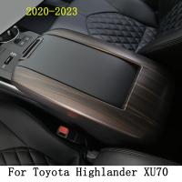 ☸ Car Accessories For Toyota Highlander XU70 Kluger 2020 2021 2022 2023 Armrests Storage Box Cover Trim Case Pad Mats Stickers