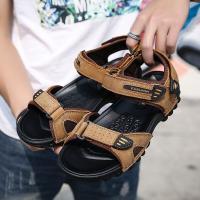 CODddngkw3 New Men Sandals High Quality Men Leather Sandals Summer Beach Men Big Size Shoes