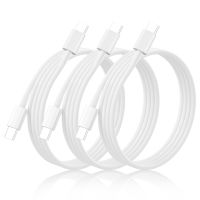 3แพ็ค USB C ถึง USB C สายเคเบิ้ลเหมาะสำหรับ Samsung เหมาะสำหรับ Xiaomi PD 5A 60W สายชาร์จเร็วสำหรับ Macbook Pro Ipad Pro ที่ชาร์จ USB-C สาย1.8 2M