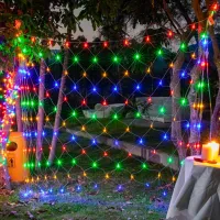 LED Fairy Net String Lights 2*2M 3*2M Christmas Garland Curtain Lights Outdoor Waterproof Garden Wedding Party Lights Decoration