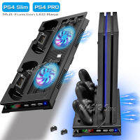 PS4 PRO SLIM Game Console Vertical Cooling Fan Stand 2 Gamepad LED Charging Station 3 HUB for Playstation 4 S Accessories