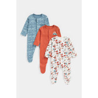 ชุดสลีพสูทเด็ก Mothercare Trucks Sleepsuits - 3 Pack CD311