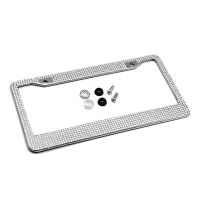 【YF】☢✜  License Plate Frame US Car Glitter Rhinestone Holder