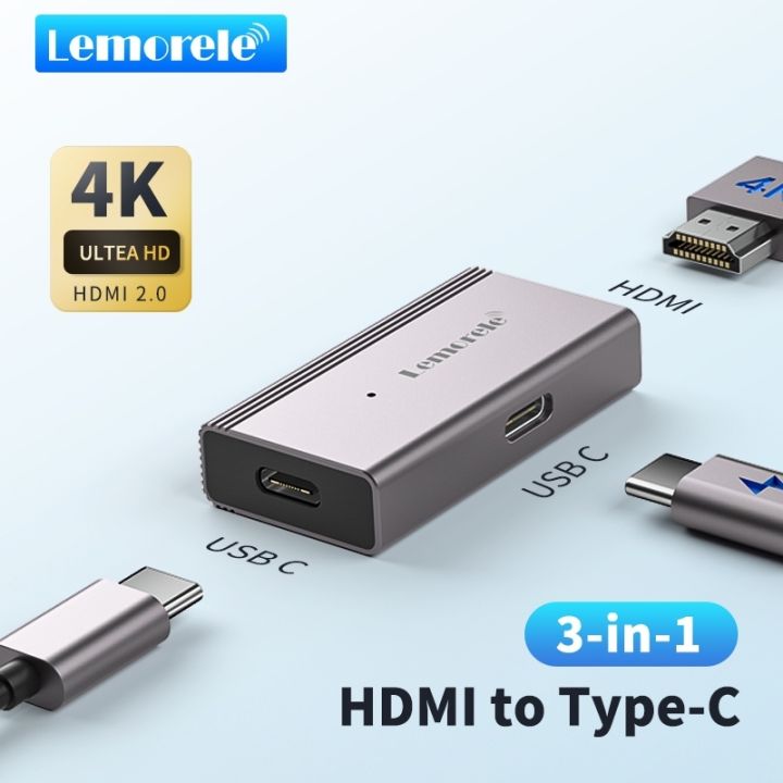 lemorele-usb-c-to-hdmi-with-4k60hz-usb-c-display-port-adapter-supports-computers-with-hdmi-game-consoles-various-tv-boxes-and-portable-screen-ar-glasses-with-usb-c-display