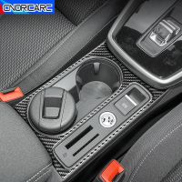 Hot Selling Car Accessories Center Console Gearshift Water Cup Holder Frame Decoration Carbon Fiber Sticker For Audi A3 8Y 2021 2022 LHD RHD