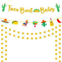 Fangleland Taco Bout A Baby Gold แผ่นป้ายประดับกากเพชรสำหรับเทศกาลเม็กซิกัน Fiesta ธีมงานเลี้ยงฉลองทารกใกล้คลอดตกแต่งต้นกระบองเพชรเม็กซิกันทาโก้มาลัยอาบน้ำเด็กตกแต่งฉากหลังบูธถ่ายภาพของตกแต่ง