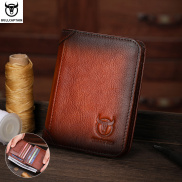 BULLCAPTAIN Men s Wallet Top Layer Cowhide Leather 2023 New Leather Wallet
