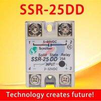 ﹉ Ssr-25dd sterowanie DC DC 25A SSR pojedyncza faza półprzewodnikowa przekaźnik 25A wejście 3-32V wyjście DC 5 60V DC