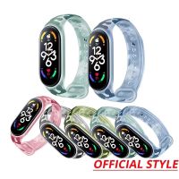 Transparent Silicone Camouflage Watch Band Strap For Xiaomi Mi Band 3 4 5 6 7 Miband 3 4 5 6 7 【BYUE】