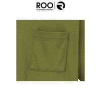 ROO Plain Round Neck Pocket T-Shirt 100 Cotton MenWoman