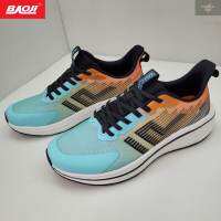 BAOJI ของแท้ 100% รองเท้าผ้าใบชาย รองเท้าออกกำลังกาย รุ่น BJM769 สีฟ้าส้ม SIZE 41-45