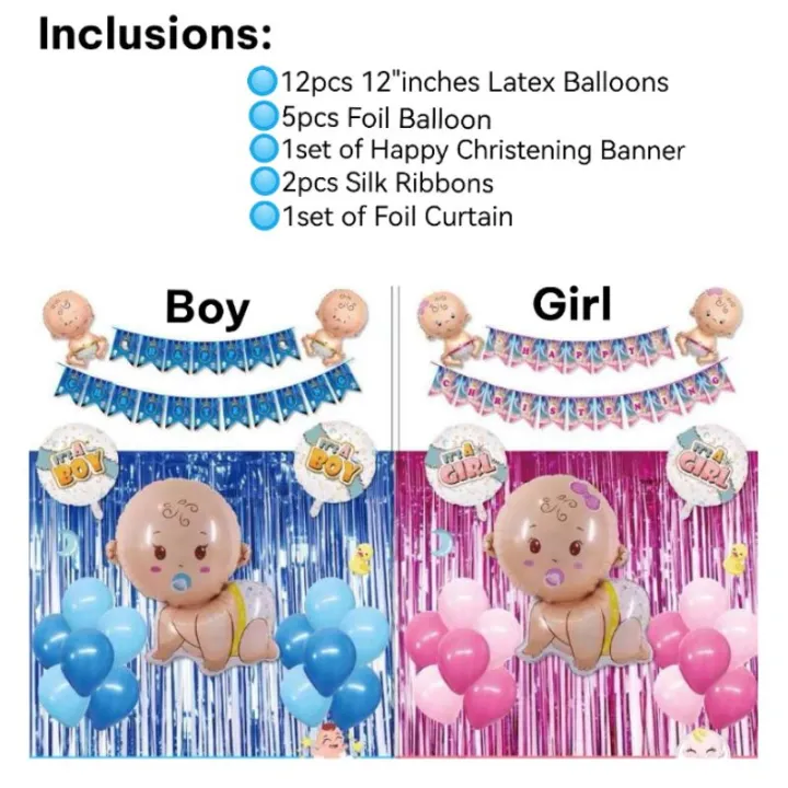 Happy Christening Party Decorations Set | Lazada PH