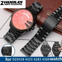 ♨☾ high quality strap For Diesel DZ4318 4323 4283 4309 original style stainless steel watchband male large watch case bracelet 26m