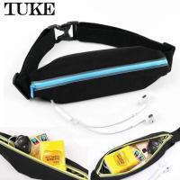 TUKE Sports Bag Running Waist Bag Pocket Running Cycling Jogging Waist Belt Pack Phone Pouch Pocket Waterproof Adjustable Gym Bag