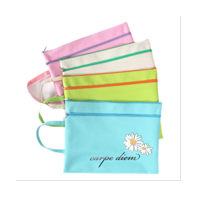 4Pcs Double-Layer A4 File Bag File Folder File Bag Stationery Storage File Pouch for Students School Office Supplies