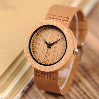 BOBO BIRD Watches Women Bamboo Watch Genuine Leather Strap Quartz Wristwatch Gifts relogio feminino B-D18-1