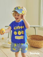 【พร้อมส่ง】「สินค้าลิขสิทธิ์แท้」Iris kids IKS10-IKP10 22 SS cute lemon shirt &amp; short ชุดเซ็ต เสื้อผ้าเด็กผู้หญิง