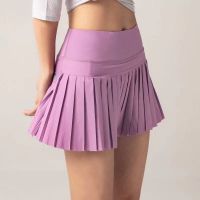 Womens Tennis Skirt Anti-Empty Outdoor Skirt Pants Quick-Drying Breathable Personality Pleated Sports Shorts Running Badminton