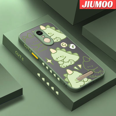 JIUMOO เคสสำหรับ Xiaomi Redmi Note 3 Note 3 Pro Note 2,เคสลายการ์ตูนไดโนเสาร์แฟชั่นน่ารักกันกระแทกเนื้อแข็งเคสลายขอบซิลิโคนเนื้อนิ่มคลุมทั้งหมดเคสป้องกันเลนส์กล้อง