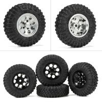 1.55 Inch Beadlock Wheel Rim&amp;Tire for 1/18 RC Crawler Car Axial UTB18 Capra Upgrade Parts