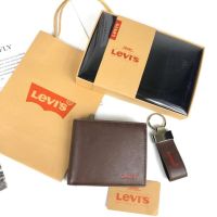 กระเป๋าเงินใบสั้น Leather Wallet with Key Fob Set กระเป๋าสตางค์ใบสั้น