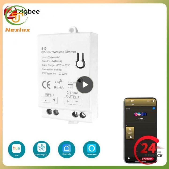 1-8pcs-zigbee-3-0-led-light-dimmer-controller-ac100-270v-0-10v-1-10vsmart-home-app-for-smartthings-tuya-hub-echo-plus-alexa
