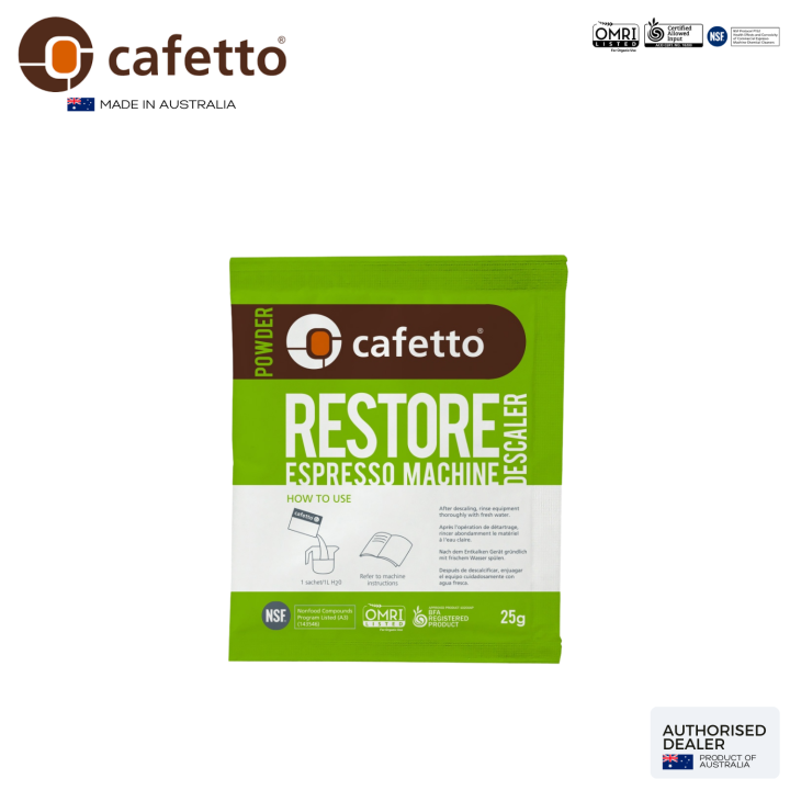 Cafetto Restore Descaler Sachet Organic & Biodegradable Espresso
