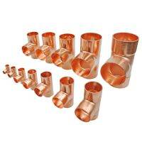 6.35mm - 50.8mm Copper Welding Pipe Fitting Equal Tee Type Connector 3 Ways for Air Conditioning Refrigeration