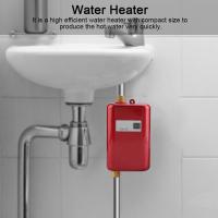 【COD】【ราคาถูกสุด】Fast and Instant Water Heater Safe 220V 3800W Mini Electric Tankless Instant Hot Water Heater Bathroom Kitchen Washing EU