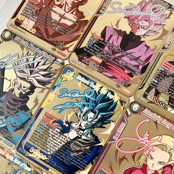 การ์ดโลหะดราก้อนบอลพิเศษชุดอนิเมะ-super-saiyan-การ์ดโลหะลงลายมือชื่อ-goku-ชุดสะสมของเล่นคลาสสิกเกมไพ่การ์ดเกมคอลเลกชัน