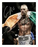 ♙▬ CONOR MCGREGOR ลงนาม Art ฟิล์มพิมพ์ผ้าไหมโปสเตอร์ Home Wall Decor 24x36inch