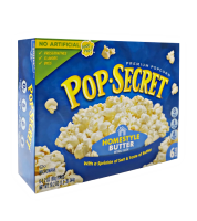 POP-SECRET ไมโครเวฟป๊อปคอร์น รสเนยต้นตำรับ 540g (90g X 6)  EXP : 05.12.23