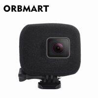 ORBMART เคสโฟมหุ้มฟองน้ำกระจกหน้าลดเสียงรบกวนเพิ่มการจับสัญญาณเสียงสำหรับ Gopro Hero 5 6 7 8กล้องกีฬาสีดำ