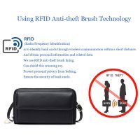 (ส่งไว) แปรงกันขโมย Rfid กระเป๋าตังผู้หญิง กระเป๋าใส่โทรศัพท์ แฟชั่น กระเป๋าสตางค์ใส่โทรศัพท์ได้