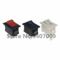 100pcs 10*15mm 2PIN ON/OFF Boat Rocker Switch 3A 250VAC/6A 125VAC White Red Black