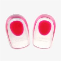 1pair Soft Silicone Gel Insoles For Heel Spurs Pain Foot Cushion Foot Massager Care Half Heel Insole Pad Height Increase