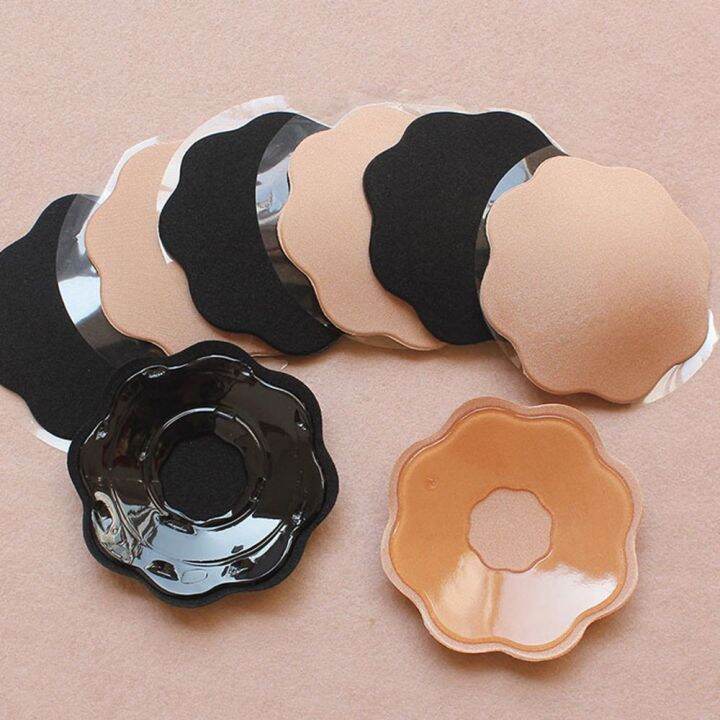 1pair-reusable-breast-black-skin-sticker-flower-type-fashion-new-self-adhesive-pasties-bra-nipple-cover