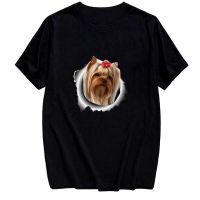 Pet Dog Yorkshire Terrier Cotton T-shirt Fashion s Summer Short Sleeve Tee Harajuku Funny T-shirt Men Casual Tee Tops XS-4XL-5XL-6XL