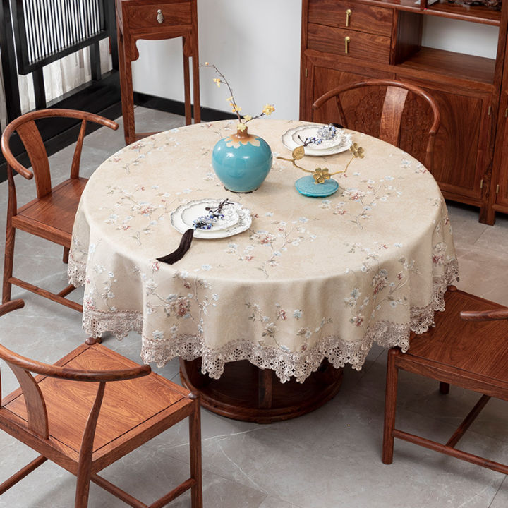 hot-ขายส่งใหม่สไตล์จีนคลาสสิกหรูหราใช้ในครัวเรือนรอบผ้าลูกไม้ผ้าปูโต๊ะโต๊ะกลมผ้าปูโต๊ะผ้าปูโต๊ะผ้าปูโต๊ะ