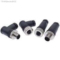 ▬ 1Pc M12 Sensor connector waterproof straight angle male female screw threaded plug coupling 3 4 5 8 Pin