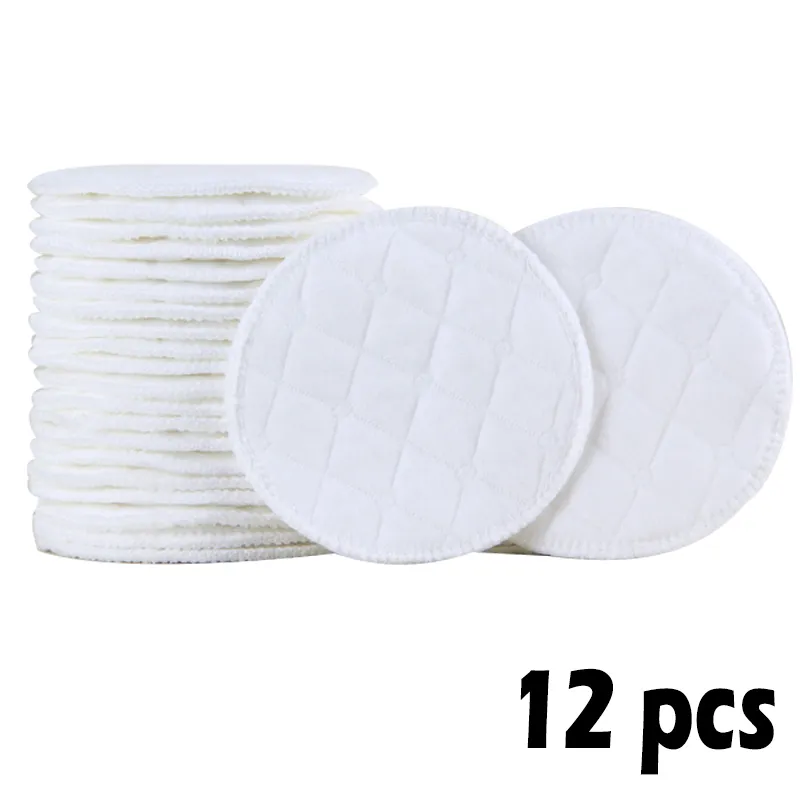 12Pcs(6 Pairs) 3 Layers Cotton Reusable Breast Pads Nursing Waterproof  Organic Plain Washable Pad Baby Breastfeeding Accessory