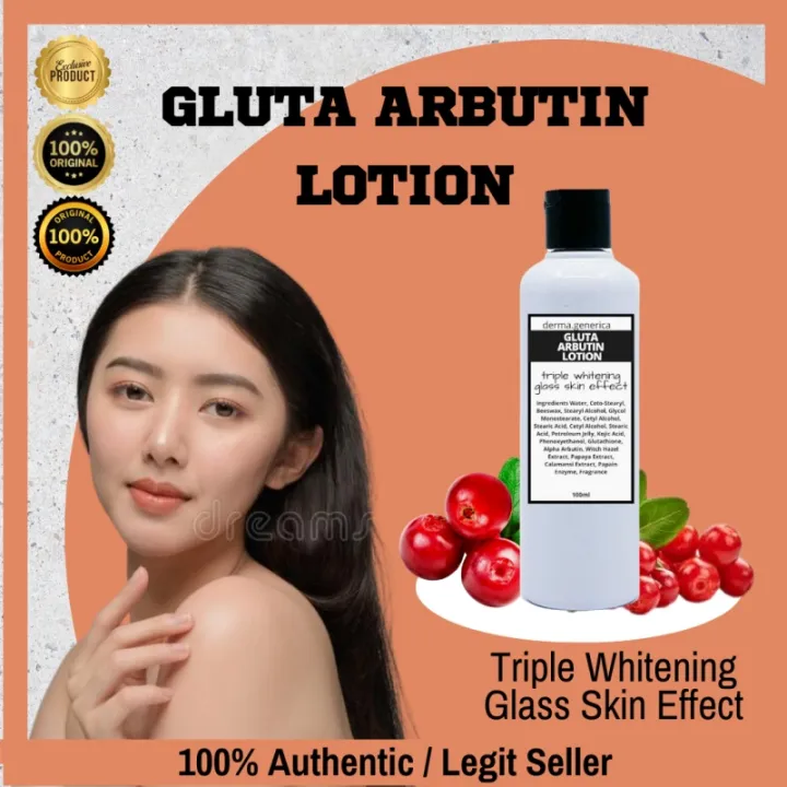 ORIGINAL Gluta Arbutin Body Lotion by derma generica 3x whitening glass