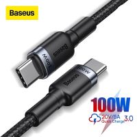 【Taotao Electronics】 Baseus 100W USB C เพื่อสายหักศอก USBC PD สายชาร์จเร็ว USB-C Type-C สำหรับ Samsung S20 Macbook Pro