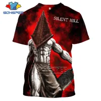 Movie Silent Hill t shirt Unisex Pyramid Men Game T-shirt Horror Red Short Sleeve Harajuku Casual Hip-Hop Tees Clothing