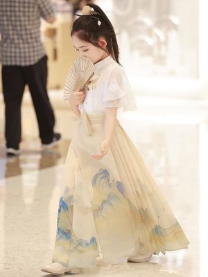 【Ready】🌈 Childrens Face Skirt Hau Ived Ancient mer Ce Ancient ume mer